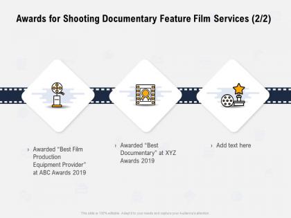 Awards for shooting documentary feature film services equipment provider ppt powerpoint presentation graphics