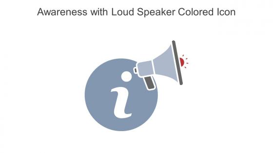 Awareness With Loud Speaker Colored Icon In Powerpoint Pptx Png And Editable Eps Format