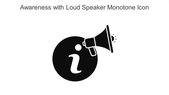 Awareness With Loud Speaker Monotone Icon In Powerpoint Pptx Png And Editable Eps Format