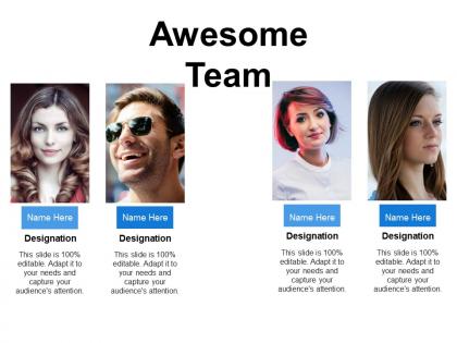 Awesome team ppt presentation examples