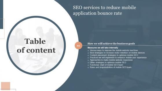 B134 Table Of Contents SEO Services To Reduce Mobile Application Bounce Rate