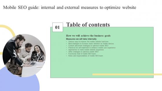 B141 Table Of Contents Mobile SEO Guide Internal And External Measures To Optimize Website