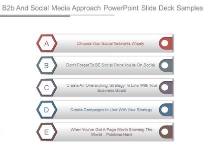 B2b and social media approach powerpoint slide deck samples