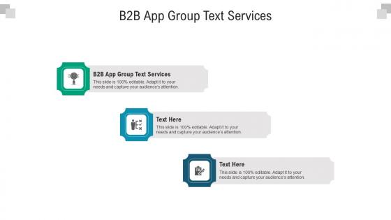 B2b app group text services ppt powerpoint presentation summary diagrams cpb