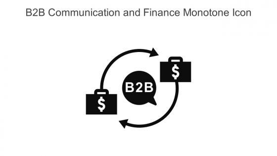 B2B Communication And Finance Monotone Icon In Powerpoint Pptx Png And Editable Eps Format