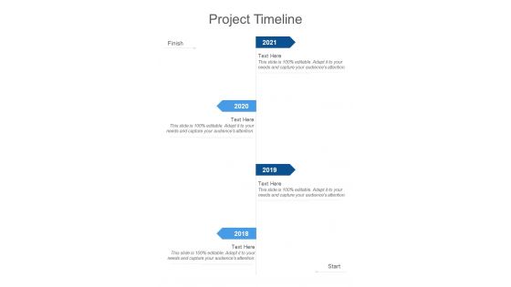 B2B Content Marketing Proposal Project Timeline One Pager Sample Example Document