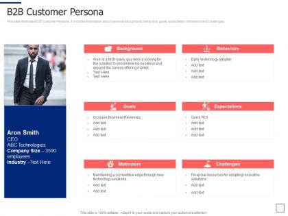 B2b customer persona segmentation approaches ppt formats