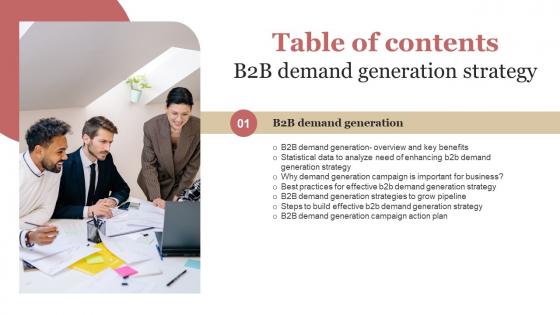 B2b Demand Generation Strategy Table Of Contents