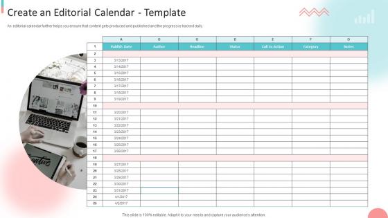 B2B Digital Marketing Strategy Create An Editorial Calendar Template Ppt Guidelines