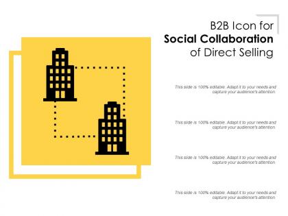B2b icon for social collaboration of direct selling
