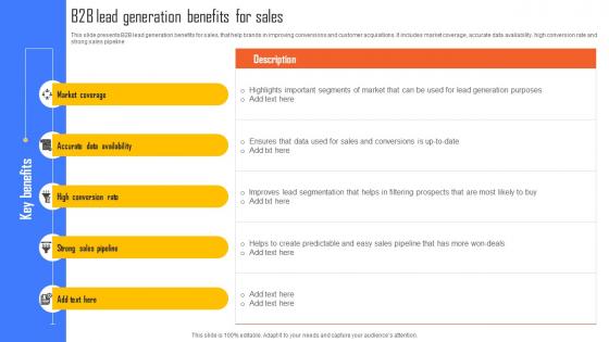 B2B Lead Generation Benefits For Sales