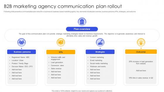 B2B Marketing Agency Communication Plan Rollout