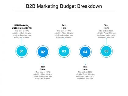 B2b marketing budget breakdown ppt powerpoint presentation guidelines cpb
