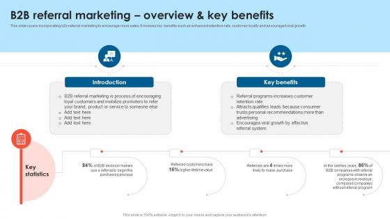 B2B Referral Marketing Overview And Key Benefits B2B Lead Generation Techniques