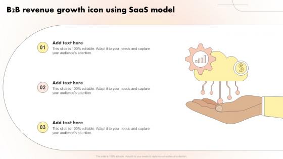 B2B Revenue Growth Icon Using SaaS Model