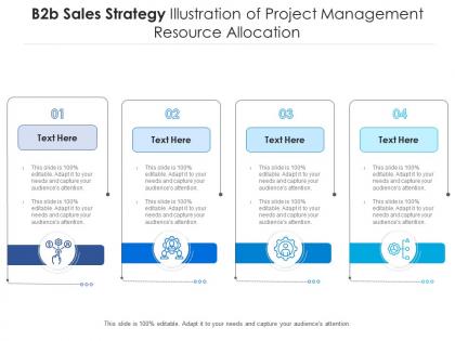 B2b sales strategy illustration of project management resource allocation infographic template