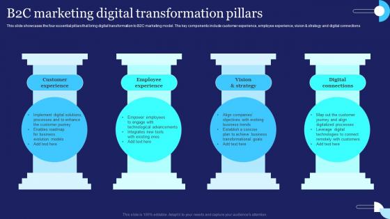 B2c Marketing Digital Transformation Pillars
