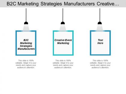 B2c marketing strategies manufacturers creative event marketing marketing strategy cpb