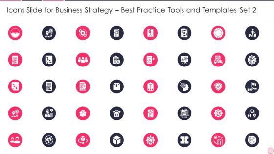 B55 Icons Slide For Business Strategy Best Practice Tools And Templates Set 2