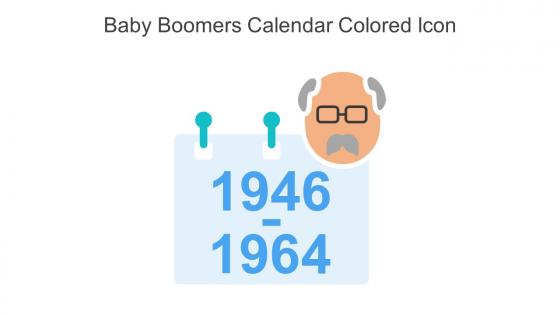 Baby Boomers Calendar Colored Icon in powerpoint pptx png and editable eps format