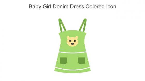 Baby Girl Denim Dress Colored Icon In Powerpoint Pptx Png And Editable Eps Format