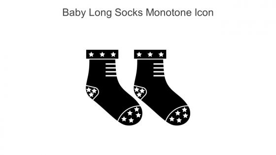 Baby Long Socks Monotone Icon In Powerpoint Pptx Png And Editable Eps Format