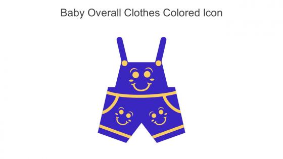 Baby Overall Clothes Colored Icon In Powerpoint Pptx Png And Editable Eps Format