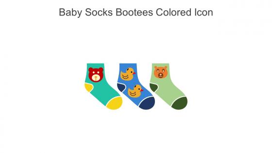 Baby Socks Bootees Colored Icon In Powerpoint Pptx Png And Editable Eps Format