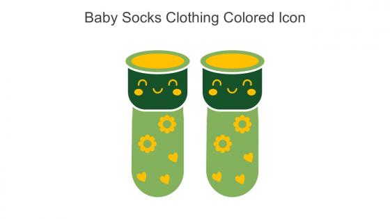 Baby Socks Clothing Colored Icon In Powerpoint Pptx Png And Editable Eps Format