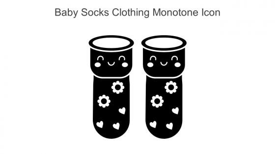 Baby Socks Clothing Monotone Icon In Powerpoint Pptx Png And Editable Eps Format