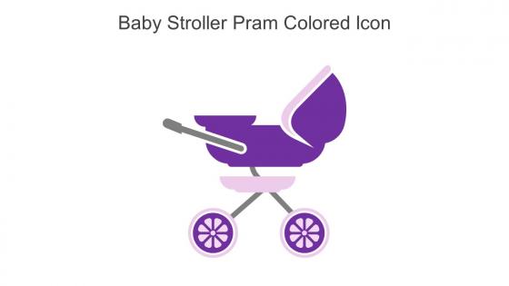 Baby Stroller Pram Colored Icon In Powerpoint Pptx Png And Editable Eps Format