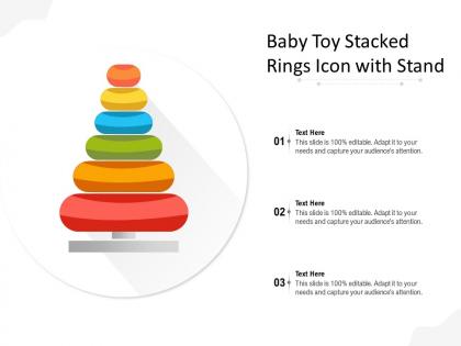 Baby toy stacked rings icon with stand