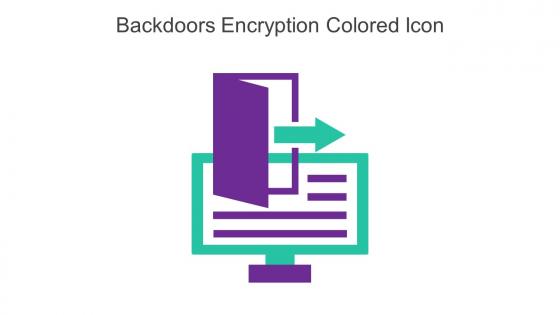 Backdoors Encryption Colored Icon In Powerpoint Pptx Png And Editable Eps Format