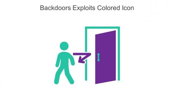 Backdoors Exploits Colored Icon In Powerpoint Pptx Png And Editable Eps Format