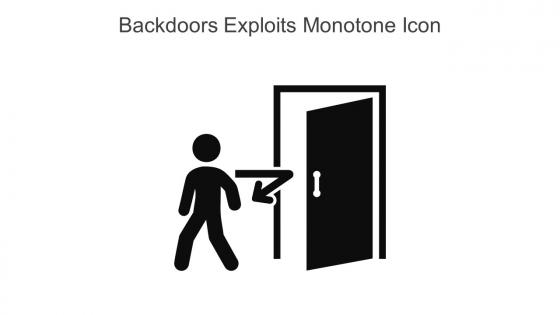 Backdoors Exploits Monotone Icon In Powerpoint Pptx Png And Editable Eps Format