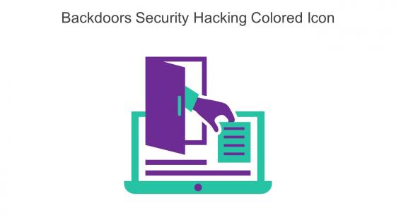 Backdoors Security Hacking Colored Icon In Powerpoint Pptx Png And Editable Eps Format