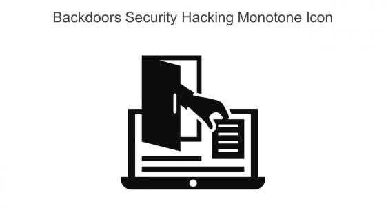 Backdoors Security Hacking Monotone Icon In Powerpoint Pptx Png And Editable Eps Format