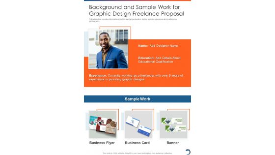 Background And Sample Work For Graphic Design Freelance One Pager Sample Example Document
