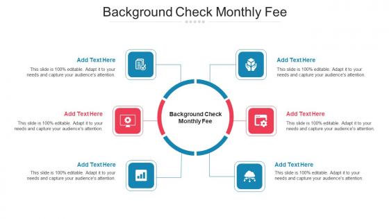 Background Check Monthly Fee Ppt Powerpoint Presentation Icon Infographic Cpb