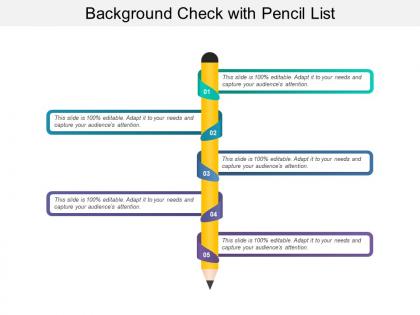 Background check with pencil list