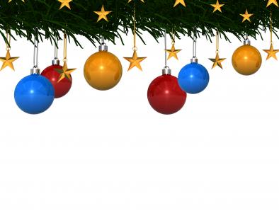 Background designed with christmas decorative balls and stars stock photo