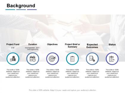 Background expected outcomes ppt powerpoint presentation infographic images
