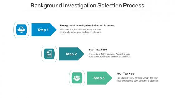 Background Investigation Selection Process Ppt Powerpoint Presentation Infographic Cpb
