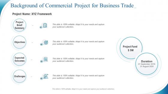 Background of commercial project for business trade ppt slides infographics
