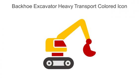Backhoe Excavator Heavy Transport Colored Icon In Powerpoint Pptx Png And Editable Eps Format