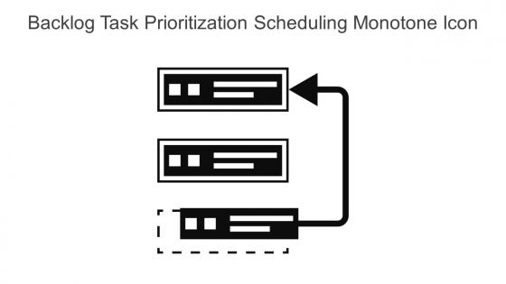 Backlog Task Prioritization Scheduling Monotone Icon In Powerpoint Pptx Png And Editable Eps Format