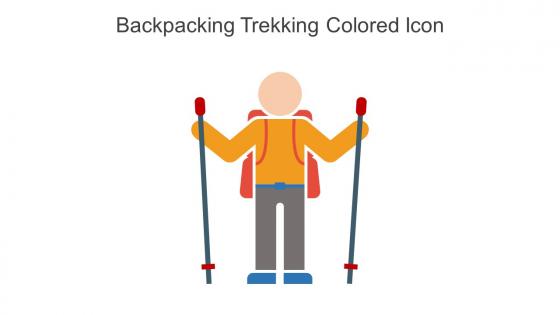 Backpacking Trekking Colored Icon In Powerpoint Pptx Png And Editable Eps Format