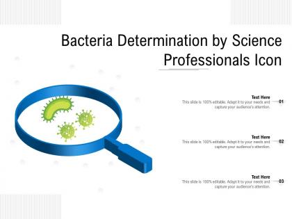 Bacteria determination by science professionals icon