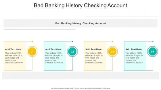 Bad Banking History Checking Account In Powerpoint And Google Slides Cpb