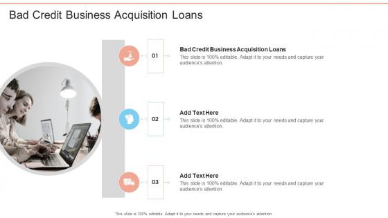 Bad Credit Business Acquisition Loans In Powerpoint And Google Slides Cpb